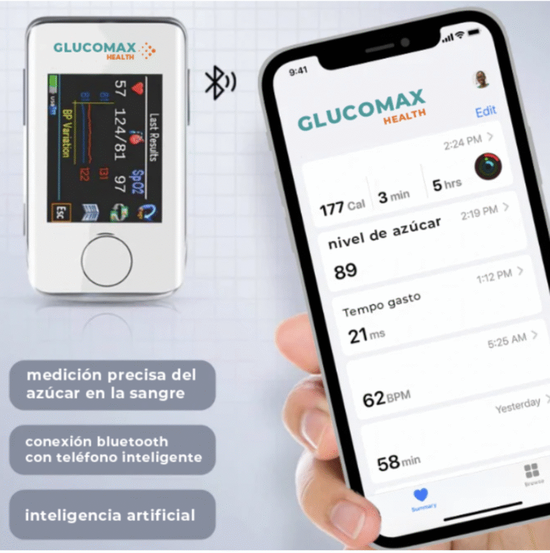 Pack Doble GlucoMax – Medidor Láser de Glucosa No Invasivo + Regalo Exclusivo - Image 3